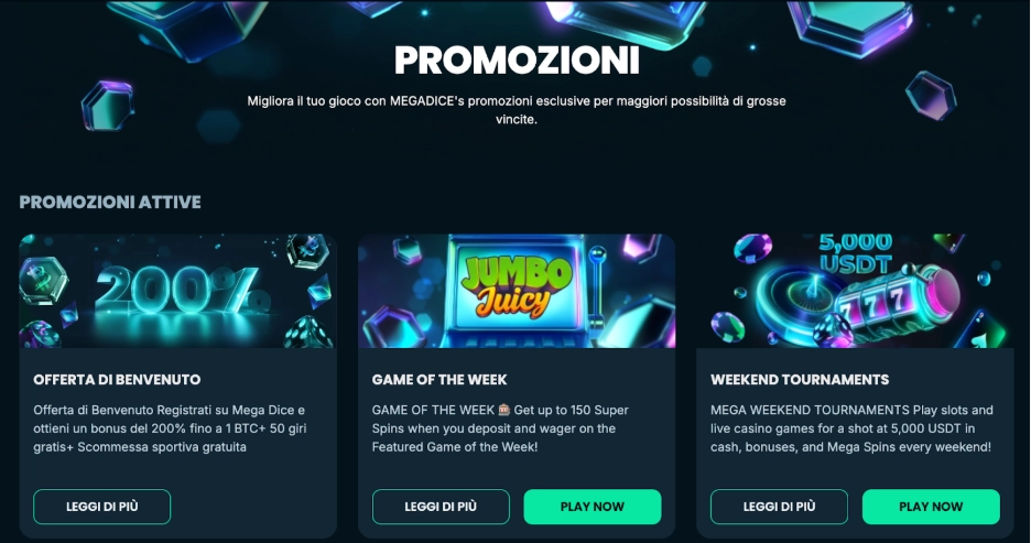 Bonus e promozioni nei casino non AAMS